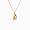 Oyster Charm Golden met zoetwaterparel  - Oester Charm with pearl - Lara Boulangerie 