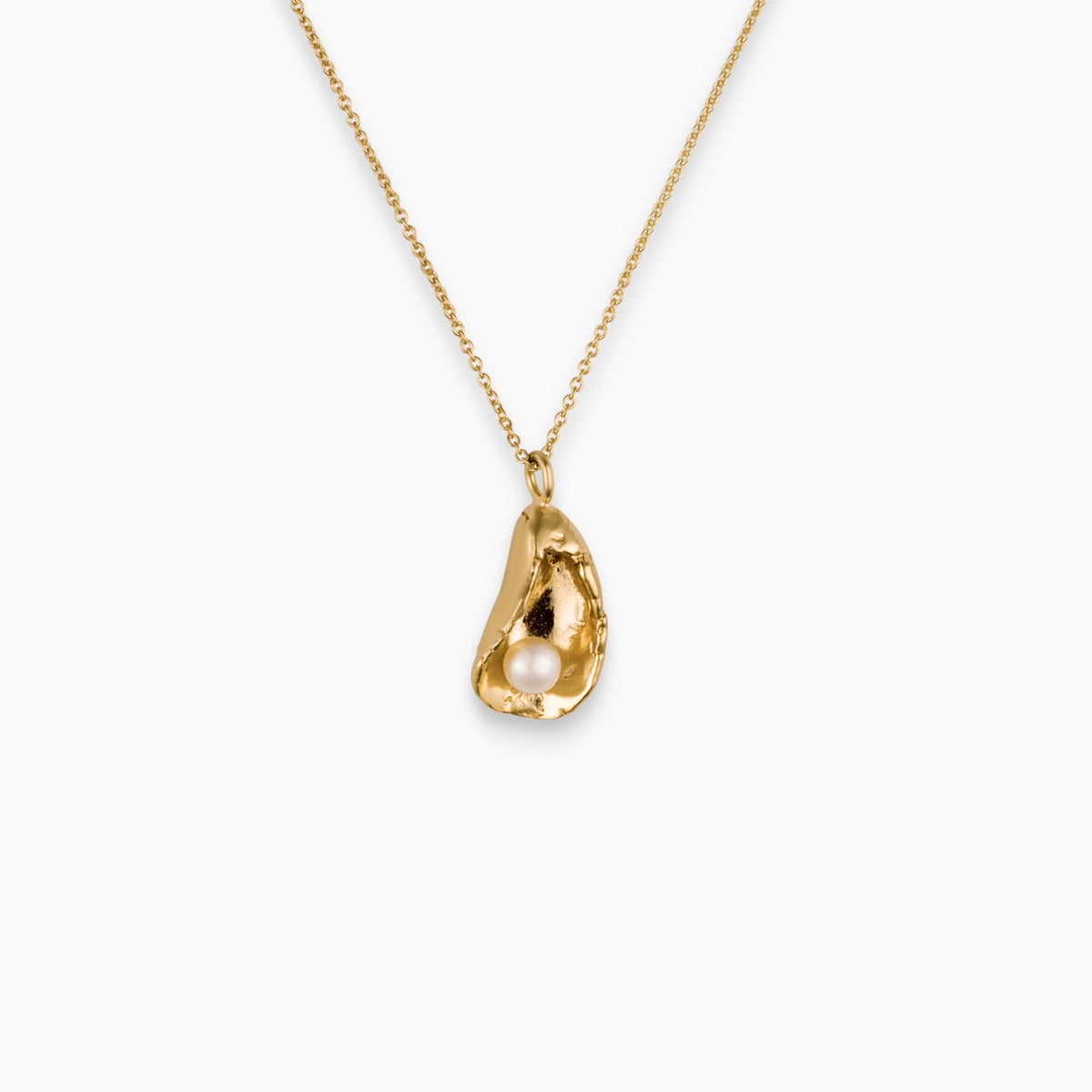 Oyster Charm Golden met zoetwaterparel  - Oester Charm with pearl - Lara Boulangerie 
